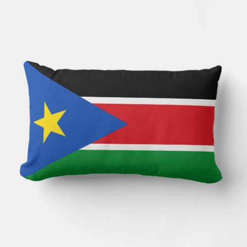 Flag of South Sudan Africa Lumbar Pillow