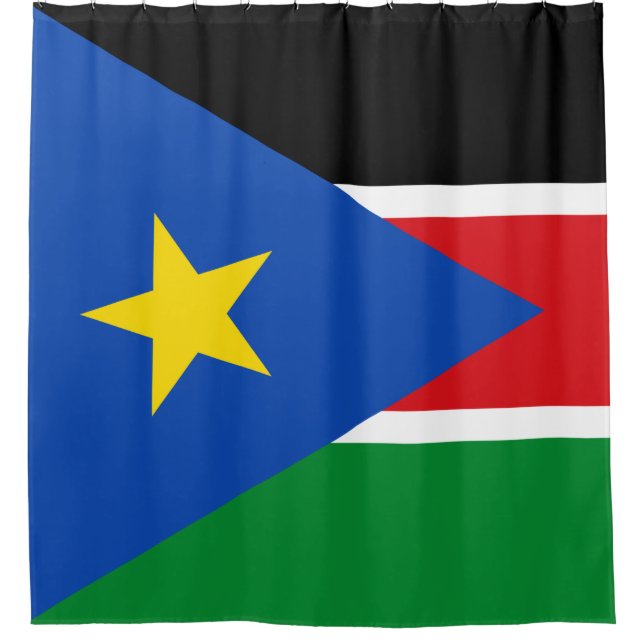 Flag of South Sudan (Africa) Shower Curtain (Front)