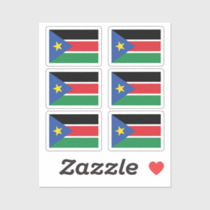 Flag of South Sudan Collection pack of 6 Sticker