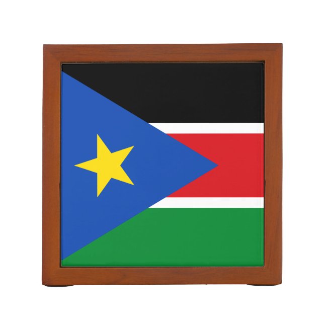 Flag of South Sudan Desk Organizer (Back)