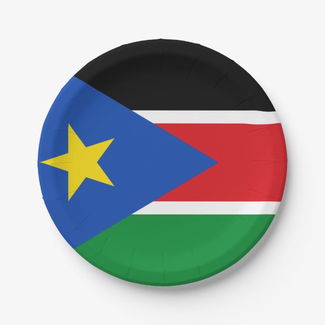 Flag of South Sudan Paper Plates (Front)