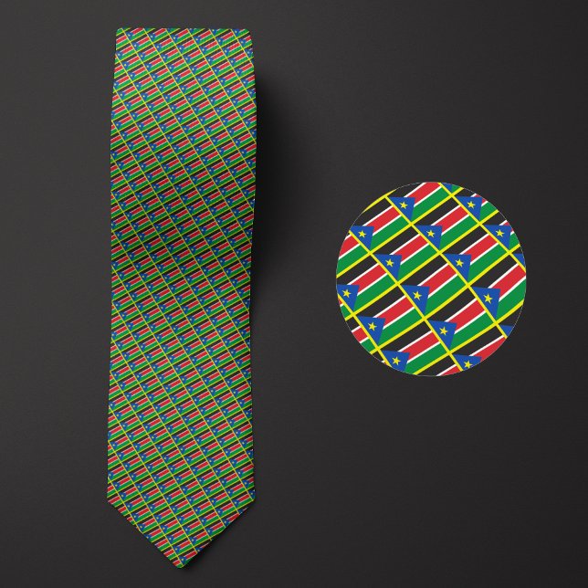 Flag of South Sudan Pattern Neck Tie (Creator Uploaded)