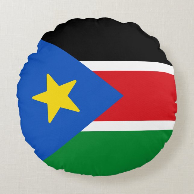 Flag of South Sudan Round Pillow (Front)