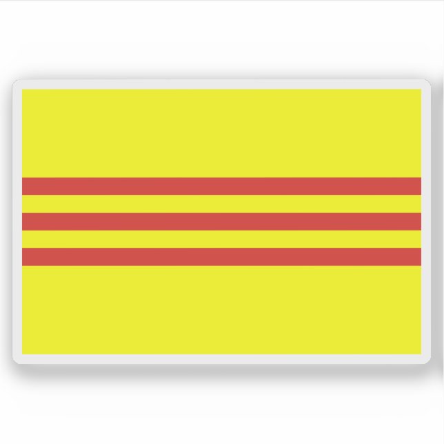 Flag of South Vietnam (1955 – 1975) Sticker (Front)