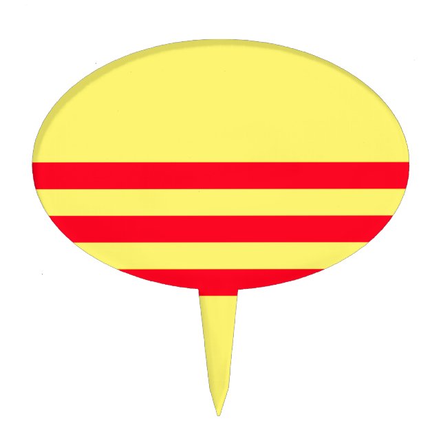 Flag of South Vietnam Cake Topper (Front)