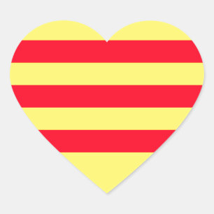 Flag of South Vietnam Heart Sticker
