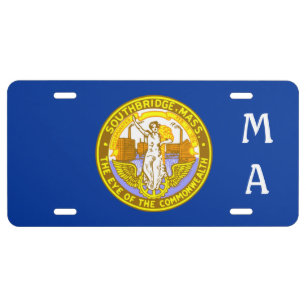 Flag of Southbridge, Massachusetts License Plate
