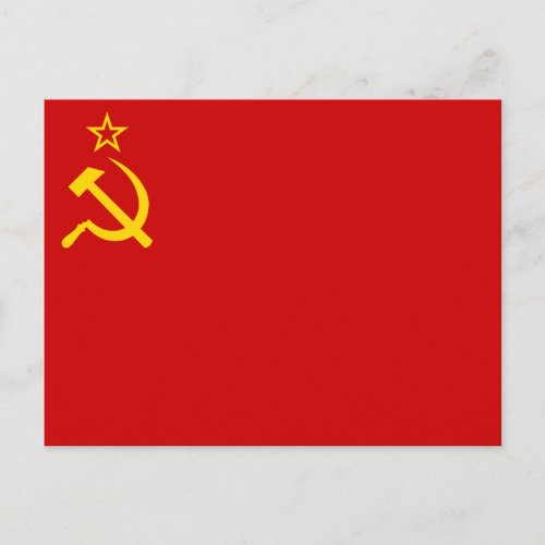 Flag of Soviet Union Postcard