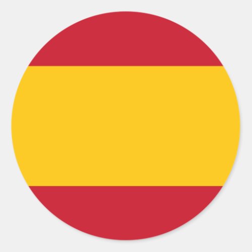 Flag of Spain Bandera de Espaa Bandera Espaola Classic Round Sticker