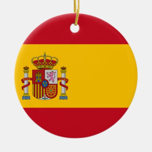 Flag of Spain _ Bandera de Espaa _ Spanish Flag Ceramic Ornament