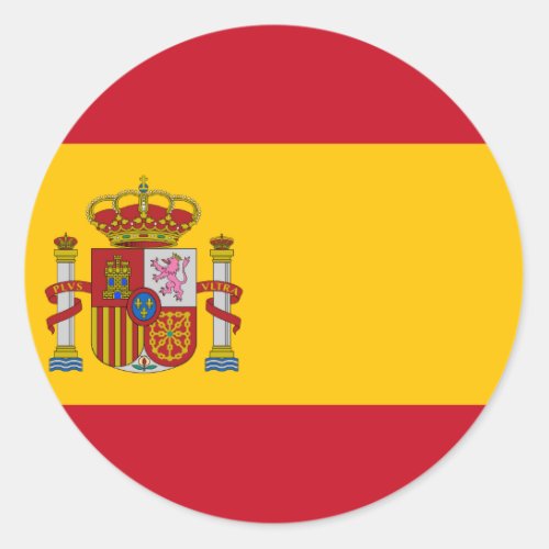 Flag of Spain _ Bandera de Espaa _ Spanish Flag Classic Round Sticker