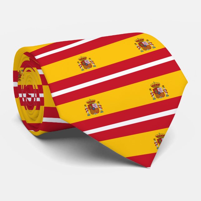 Flag of Spain - Bandera de España - Spanish Flag Neck Tie (Rolled)