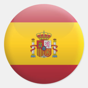 Flag of Spain Classic Round Sticker