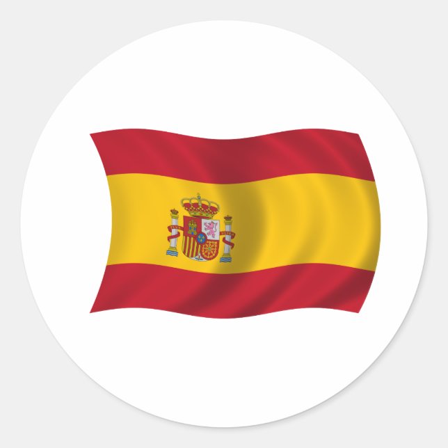 Flag of Spain Classic Round Sticker (Front)