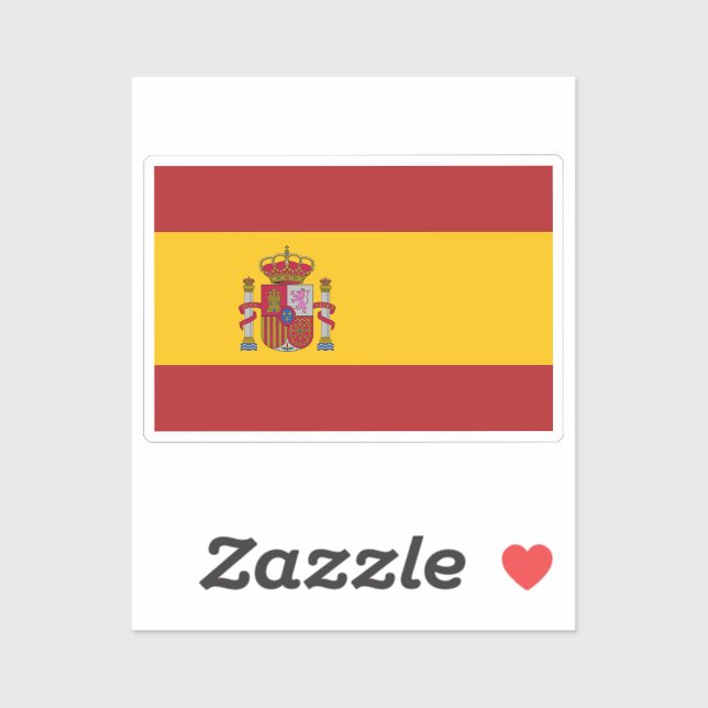 Flag of Spain custom-cut  Sticker (Sheet)