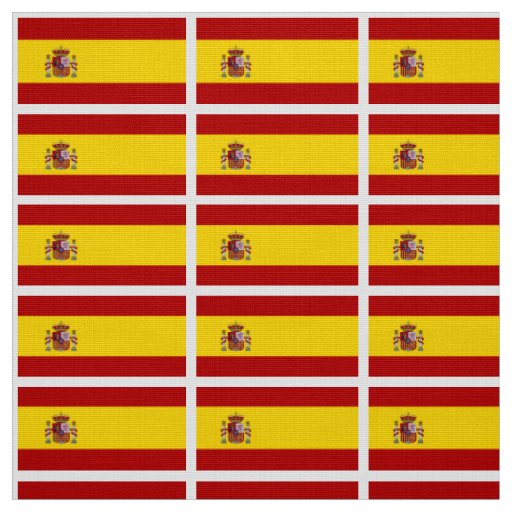 Flag of Spain Fabric | Zazzle