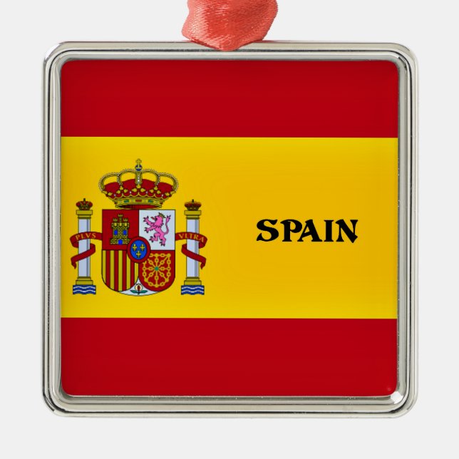 Flag of Spain  Metal Ornament (Front)