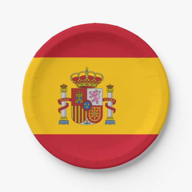 Flag of Spain Paper Plates (Front)
