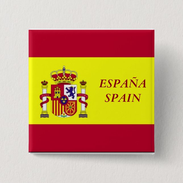Flag of Spain Pinback Button (Front)