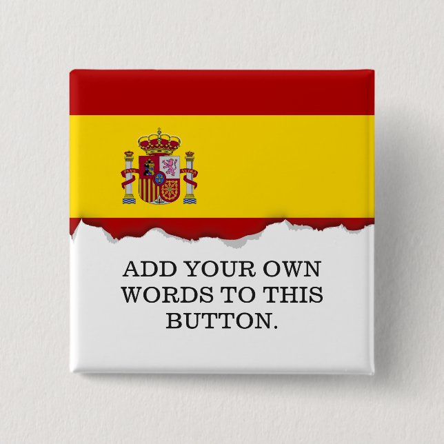 Flag of Spain Pinback Button (Front)