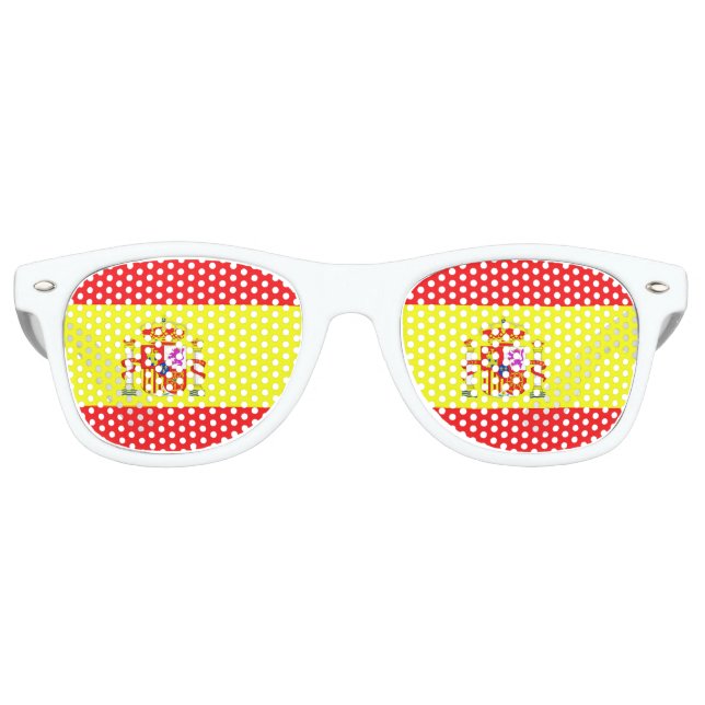 Flag of Spain Retro Sunglasses (Front)