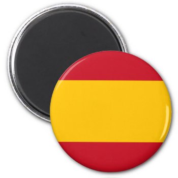 Flag Of Spain Round Magnet by StillImages at Zazzle