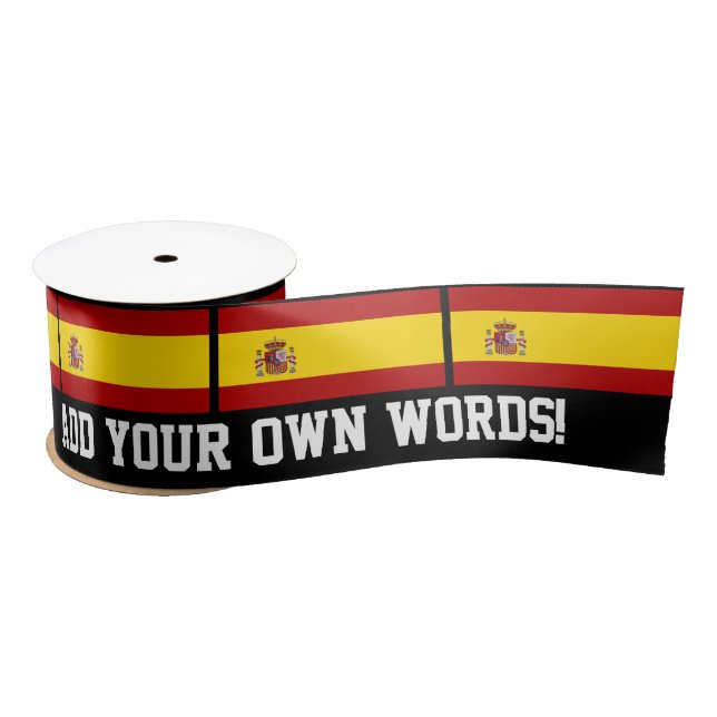 Flag of Spain Satin Ribbon (Spool)