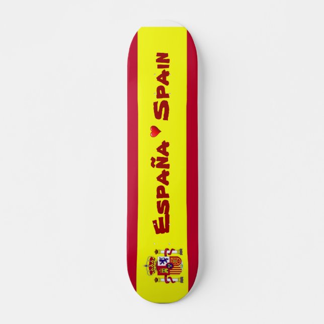 Flag of Spain Skateboard Deck (Front)