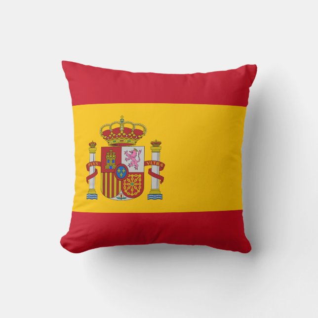 Flag of Spain Throw Pillow (Front)