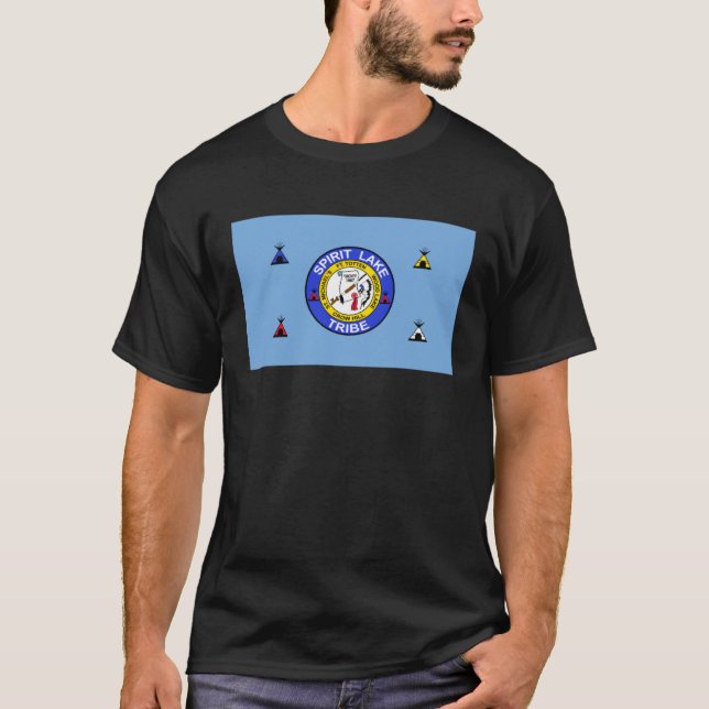 Flag of Spirit Lake Dakota Tribe USA T-Shirt (Front)