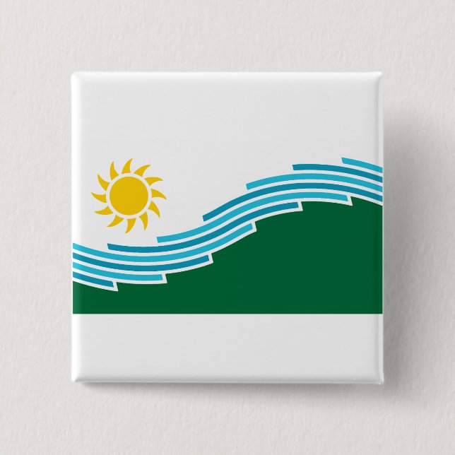 Flag of Spokane, Washington Button (Front)