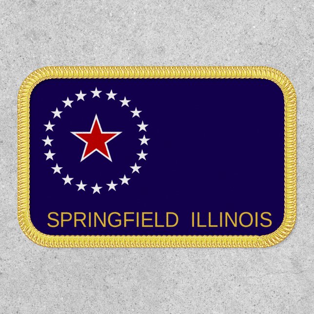 Flag of Springfield, Illinois Patch (Front)