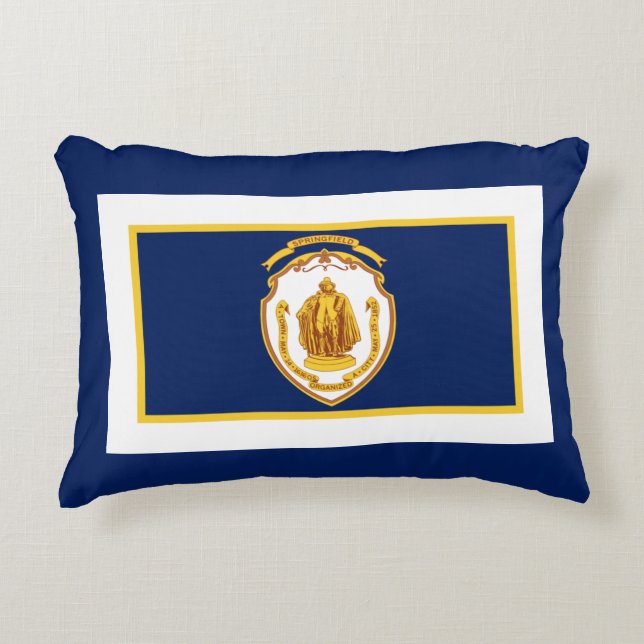 Flag of Springfield, Massachusetts Accent Pillow (Front)