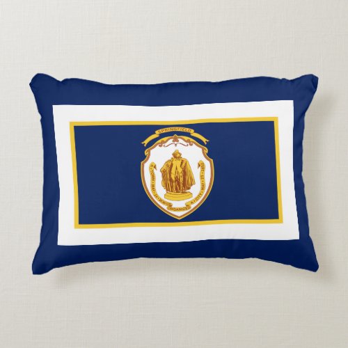 Flag of Springfield Massachusetts Accent Pillow