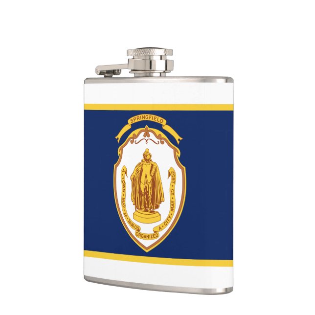 Flag of Springfield, Massachusetts Flask (Left)