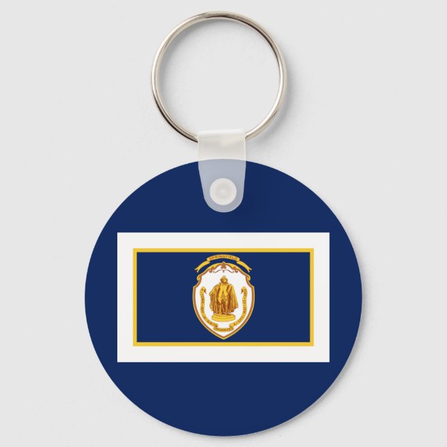 Flag of Springfield, Massachusetts Keychain (Front)