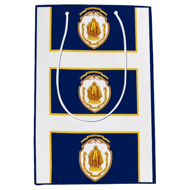 Flag of Springfield, Massachusetts Medium Gift Bag (Front)