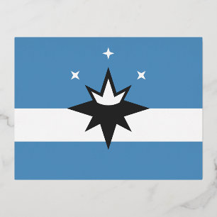 Flag of Springfield, Missouri Foil Holiday Postcard