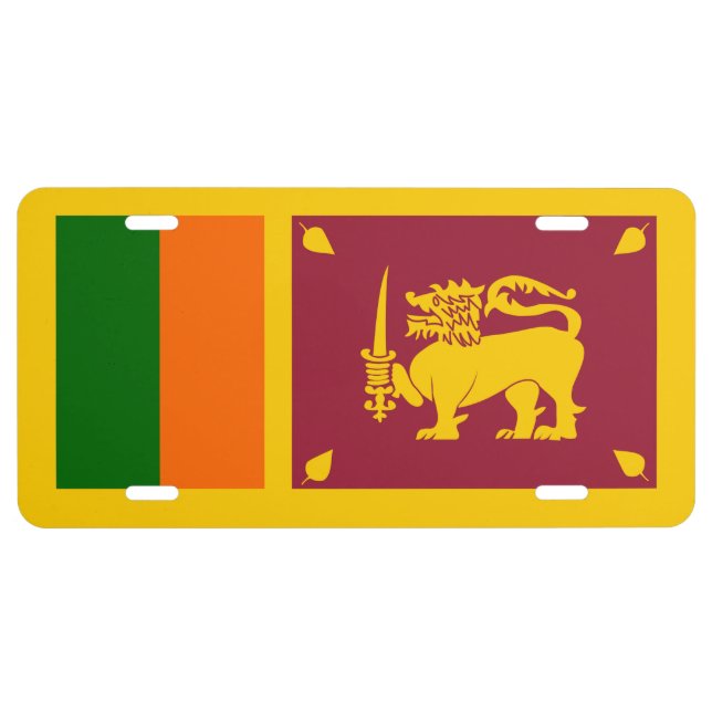 Flag of Sri Lanka License Plate (Front)