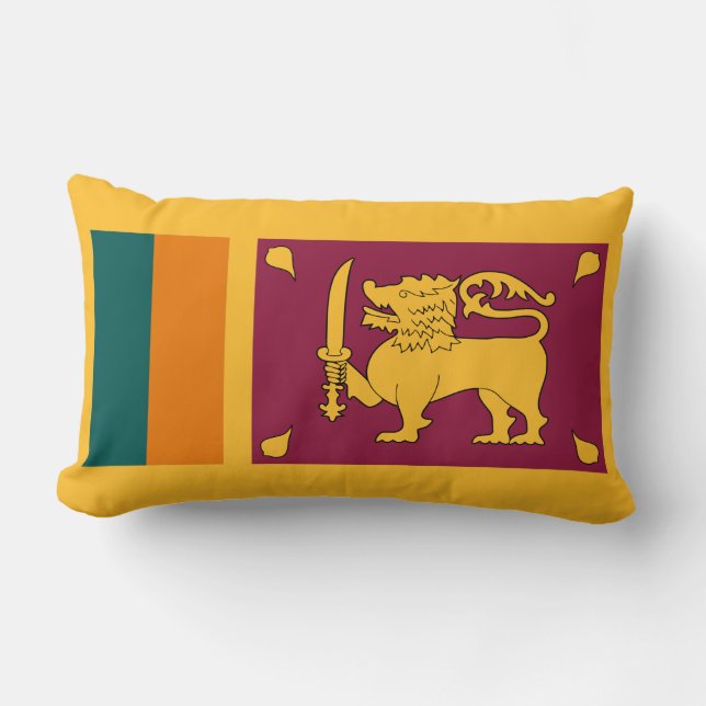 Flag of Sri Lanka Lumbar Pillow (Front)