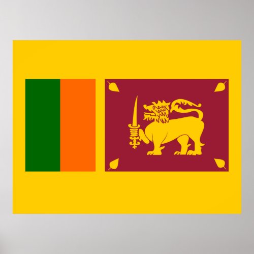 Flag of Sri Lanka Poster