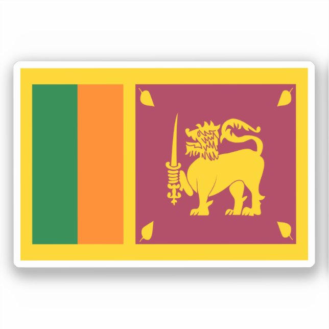 Flag of Sri Lanka Sticker (Front)