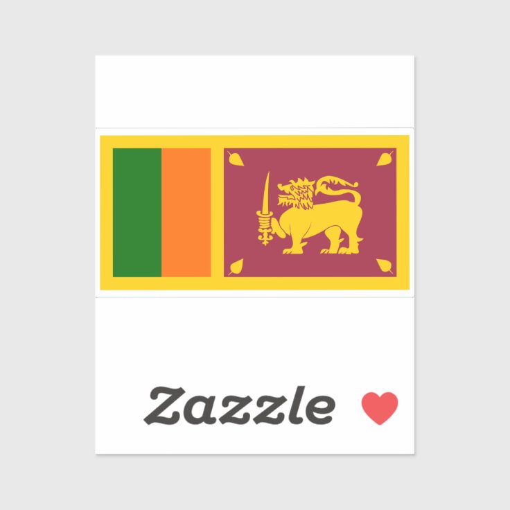 Flag of Sri Lanka Sticker Zazzle