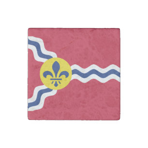 Flag of St. Louis, Missour Stone Magnet
