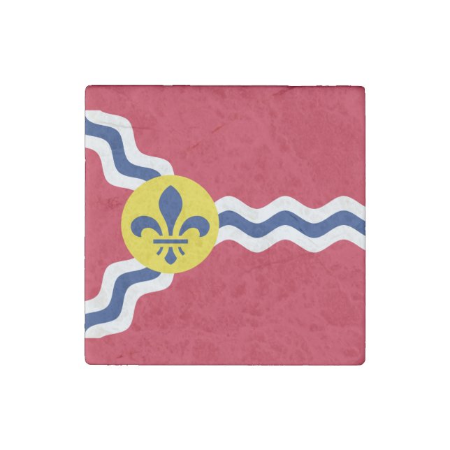 Flag of St. Louis, Missour Stone Magnet (Front)