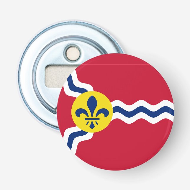 Flag of St. Louis, Missouri Bottle Opener (Front)