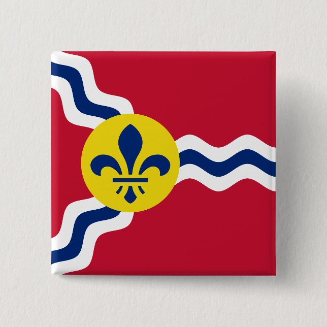 Flag of St. Louis, Missouri Button (Front)