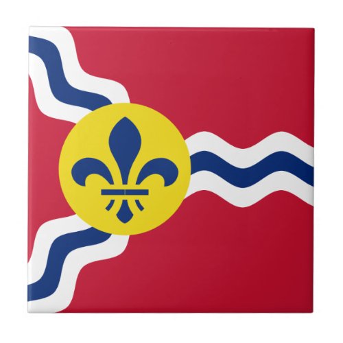Flag of St Louis Missouri Ceramic Tile