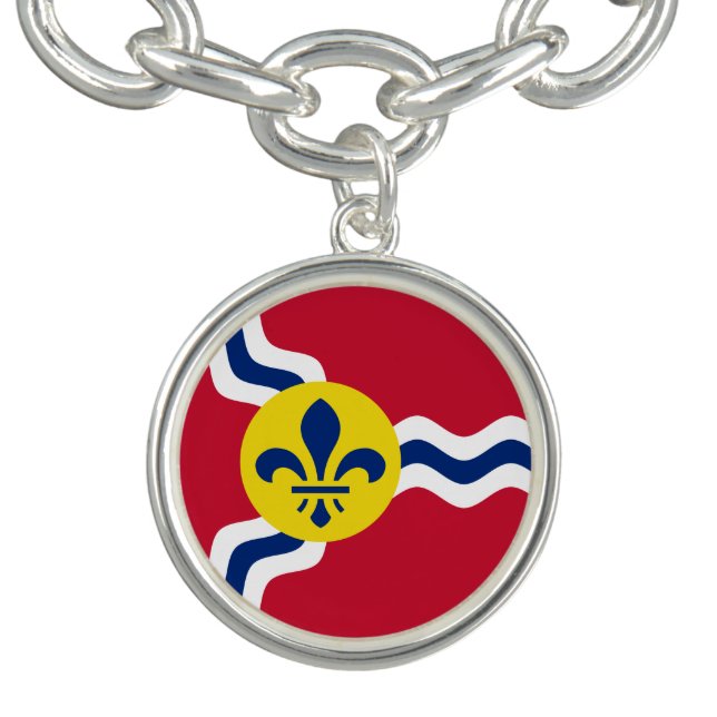 Flag of St. Louis, Missouri,Charm Bracelet (Design)