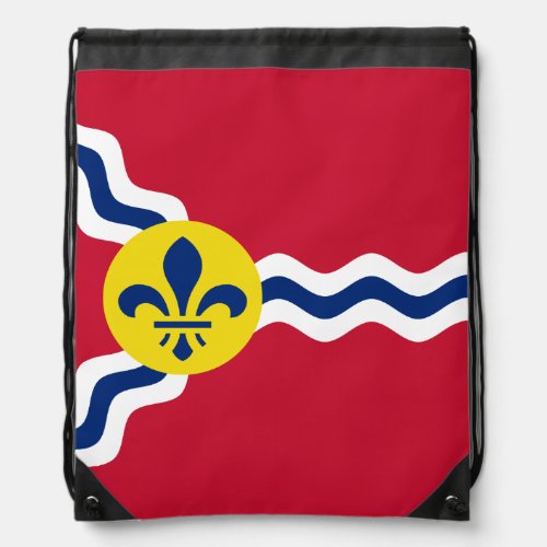 Flag of St Louis Missouri Drawstring Bag